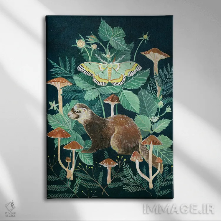 تابلو دکوراتیو شب پره راسو اثر کلارا مک آلیستر - نمای روبهرو روی دیوار