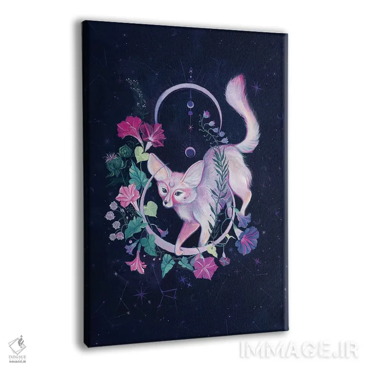 تابلو دکوراتیو روباه کیهانی اثر کلارا مک آلیستر - نمای پرسپکتیو محصول