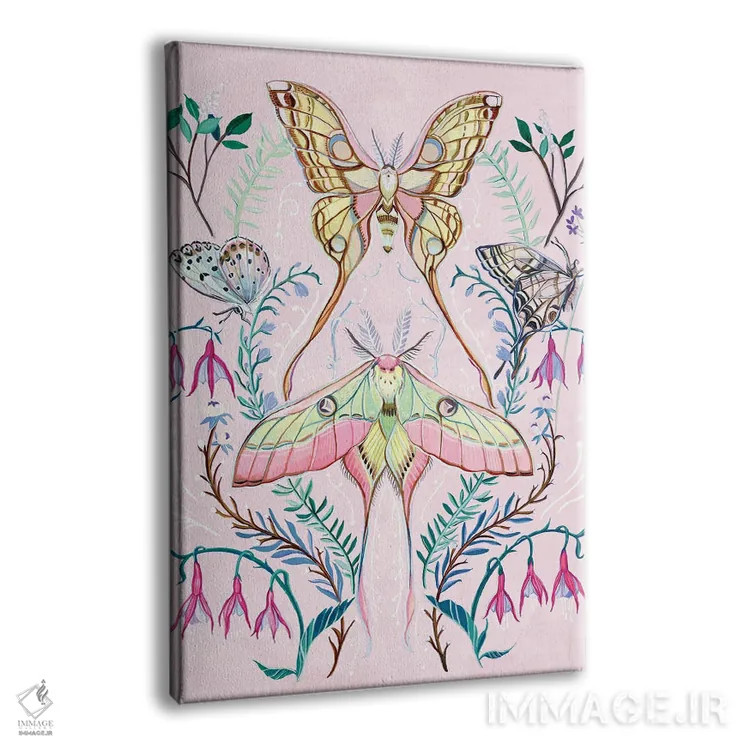 تابلو دکوراتیو شب پره ماه چینی اثر کلارا مک آلیستر - نمای پرسپکتیو محصول