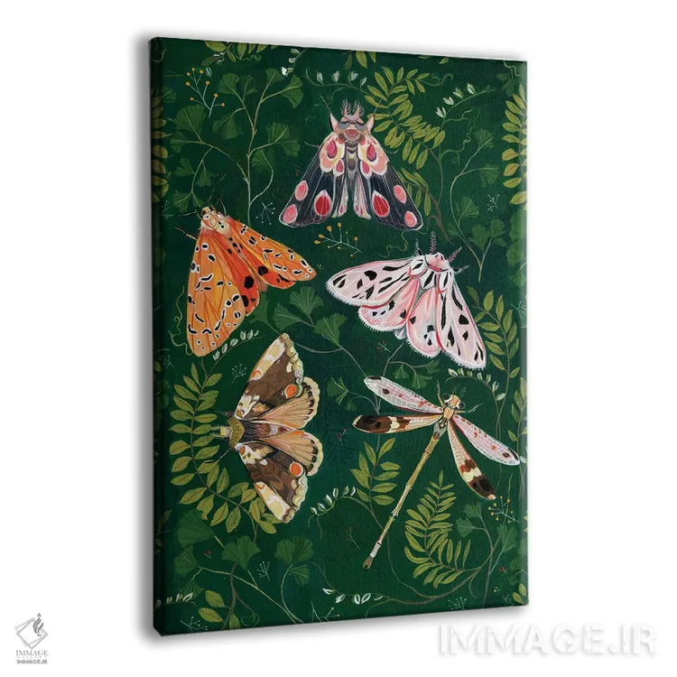 تابلو دکوراتیو شب پره ها اثر کلارا مک آلیستر - نمای پرسپکتیو محصول