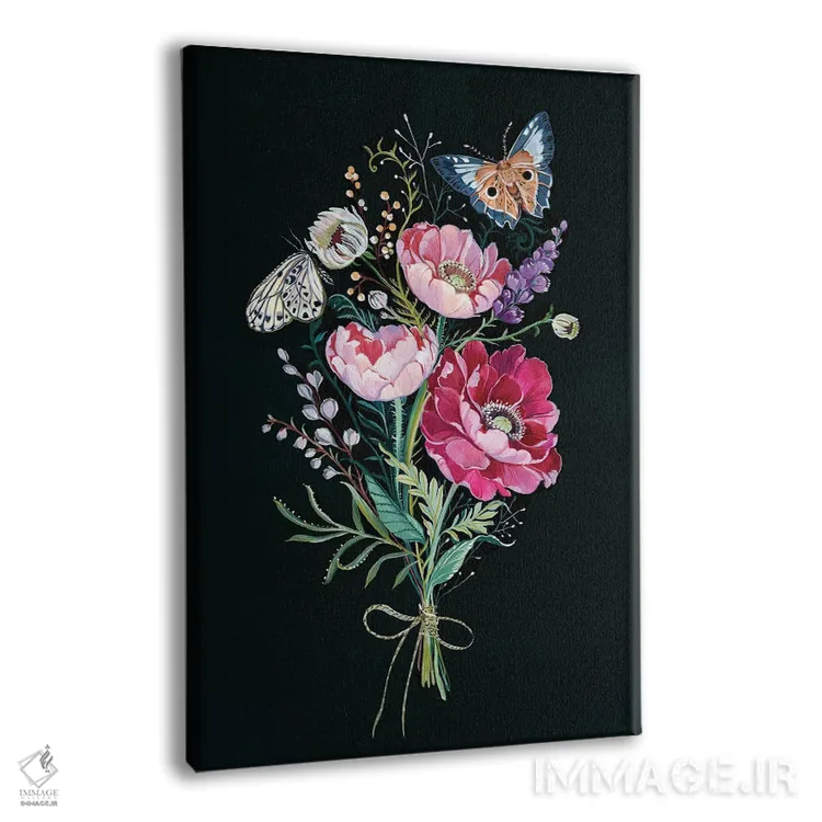 تابلو دکوراتیو دسته گل گل دار اثر کلارا مک آلیستر - نمای پرسپکتیو محصول