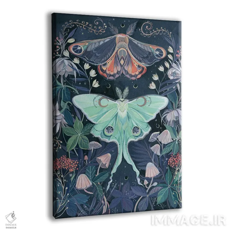 تابلو دکوراتیو شب پره های لونا اثر کلارا مک آلیستر - نمای پرسپکتیو محصول