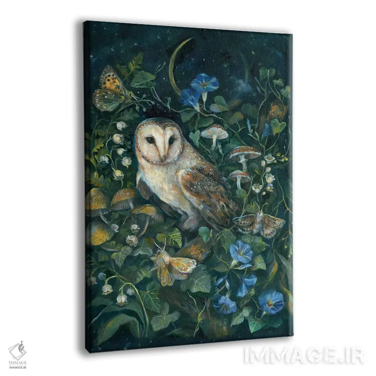 تابلو دکوراتیو جغد انباری اثر کلارا مک آلیستر - نمای پرسپکتیو محصول