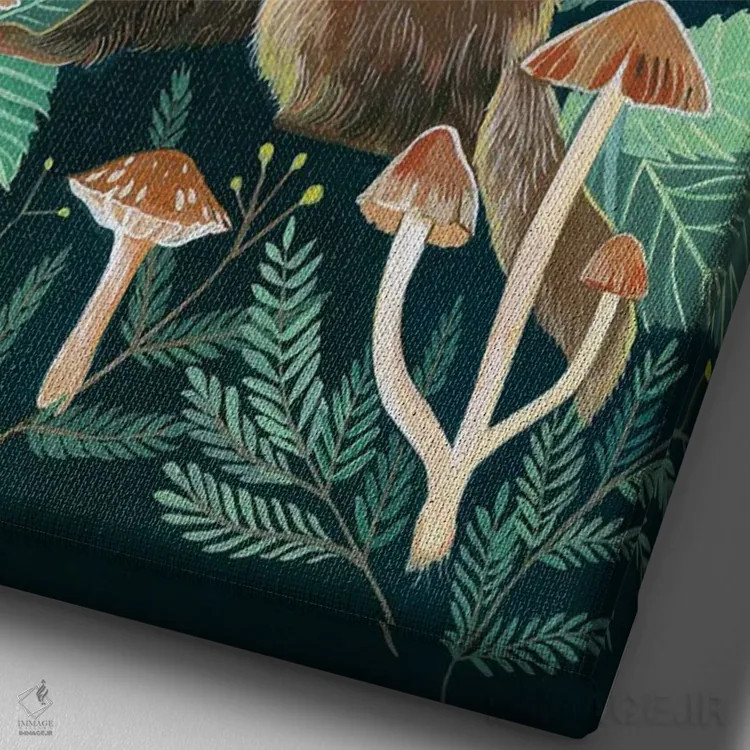 تابلو دکوراتیو شب پره راسو اثر کلارا مک آلیستر - نمای نزدیک بافت بوم