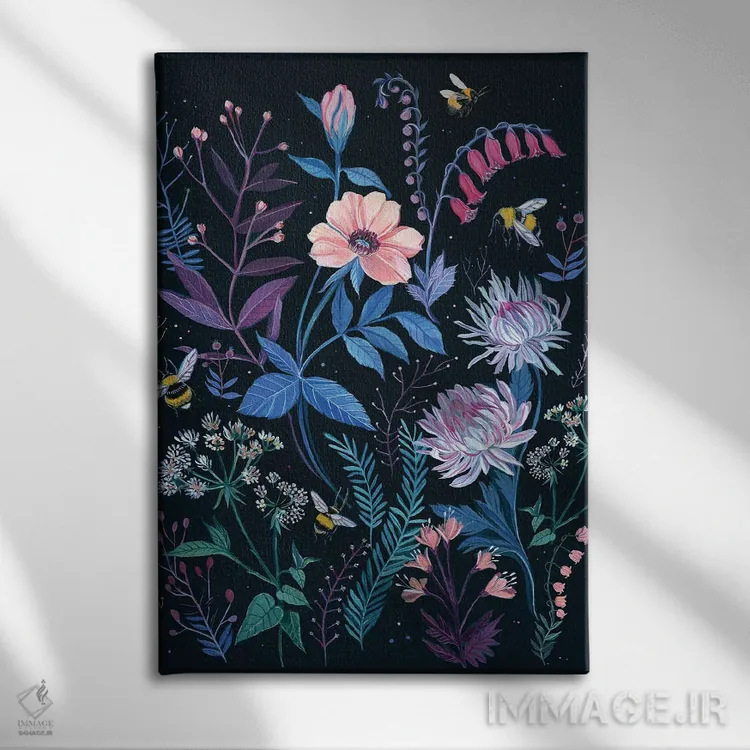 تابلو دکوراتیو باغ زنبورها اثر کلارا مک آلیستر - نمای روبهرو روی دیوار