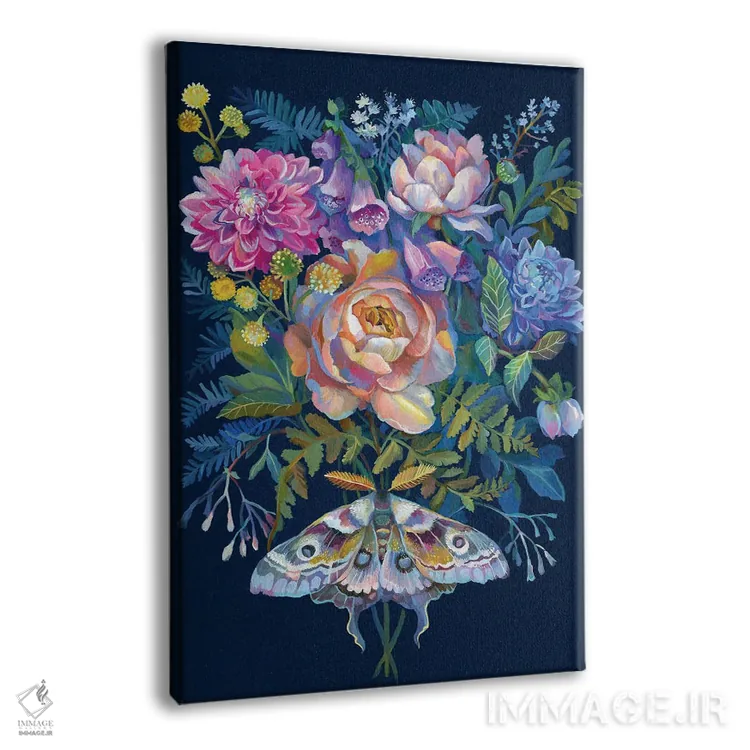 تابلو دکوراتیو دسته گل شب پره اثر کلارا مک آلیستر - نمای پرسپکتیو محصول