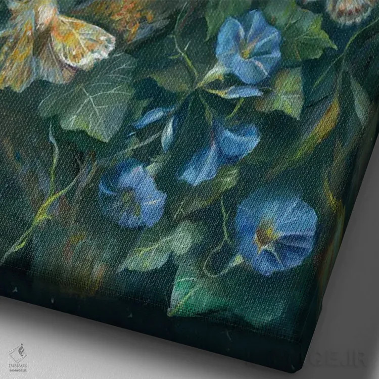 تابلو دکوراتیو جغد انباری اثر کلارا مک آلیستر - نمای نزدیک بافت بوم