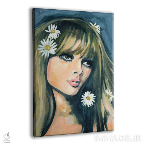 تابلو دکوراتیو دختر دهه هفتاد اثر کتی مینگوس - نمای پرسپکتیو محصول