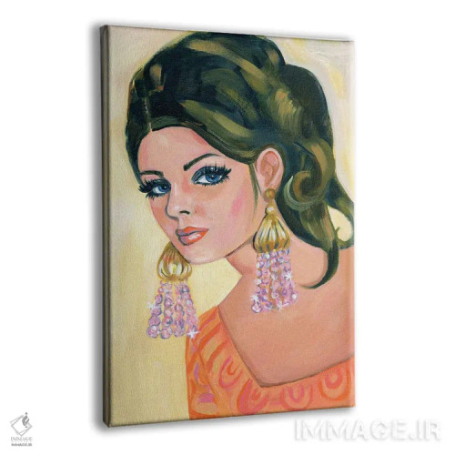 تابلو دکوراتیو دختر روی جلد کلاسیک اثر کتی مینگوس - نمای پرسپکتیو محصول