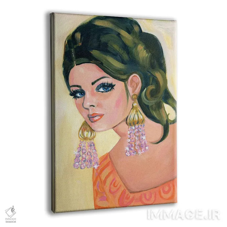 تابلو دکوراتیو دختر روی جلد کلاسیک اثر کتی مینگوس - نمای پرسپکتیو محصول