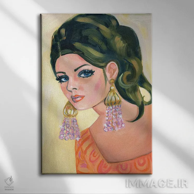 تابلو دکوراتیو دختر روی جلد کلاسیک اثر کتی مینگوس - نمای روبهرو روی دیوار