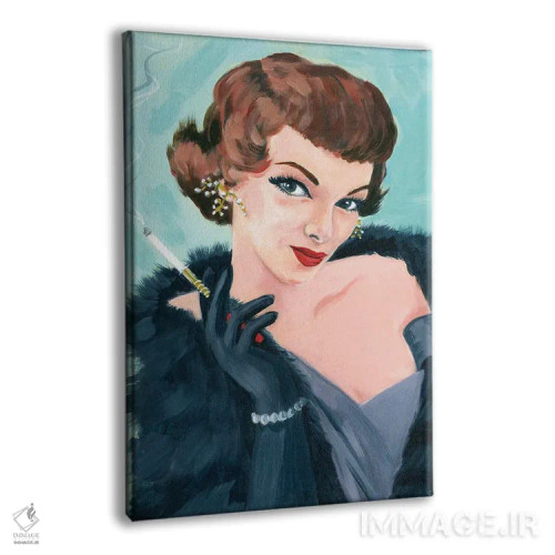 تابلو دکوراتیو دختر جذاب اثر کتی مینگوس - نمای پرسپکتیو محصول