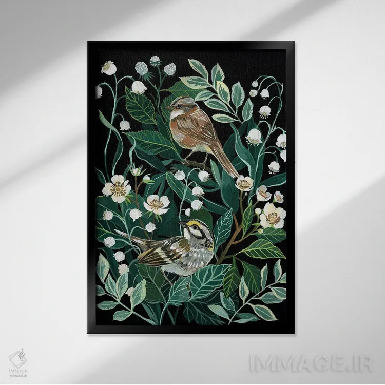 تابلو دکوراتیو زنبق دره اثر کلارا مک آلیستر - نمای قابدار مشکی