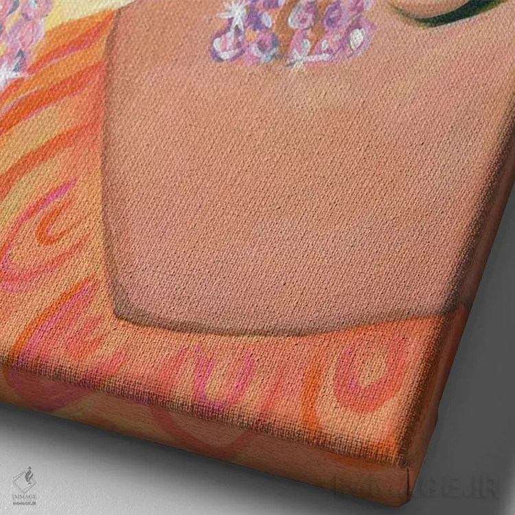 تابلو دکوراتیو دختر روی جلد کلاسیک اثر کتی مینگوس - نمای نزدیک بافت بوم