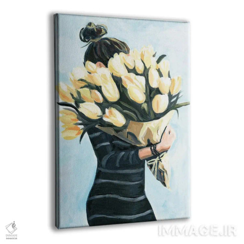 تابلو دکوراتیو گل های بازار کشاورزان اثر کتی مینگوس - نمای پرسپکتیو محصول