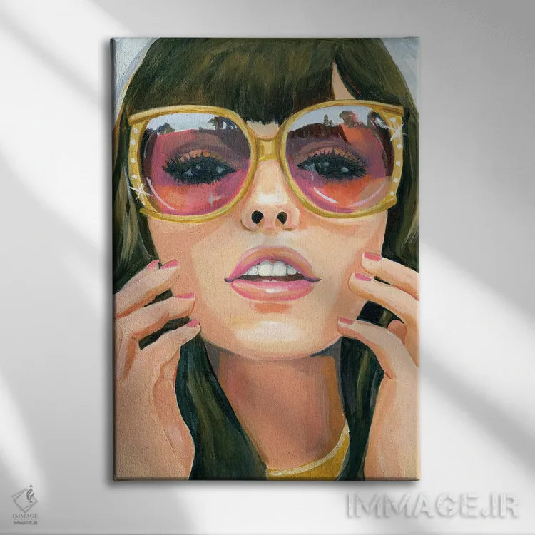 تابلو دکوراتیو انعکاس ها اثر کتی مینگوس - نمای روبهرو روی دیوار