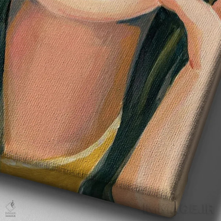 تابلو دکوراتیو انعکاس ها اثر کتی مینگوس - نمای نزدیک بافت بوم