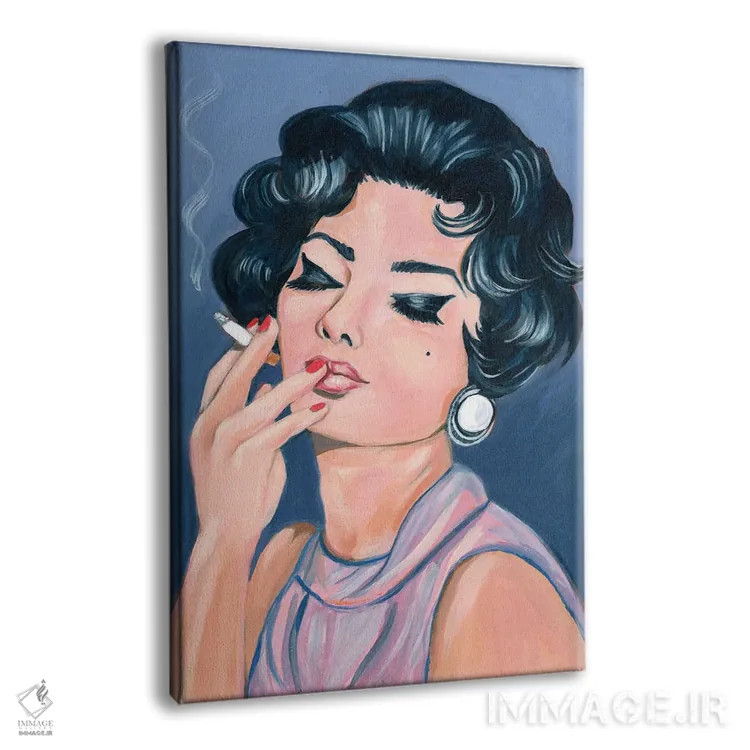 تابلو دکوراتیو بازیگر زن ایتالیایی اثر کتی مینگوس - نمای پرسپکتیو محصول