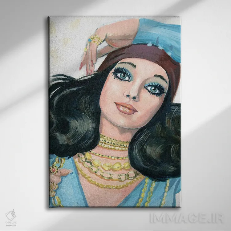 تابلو دکوراتیو جذابیت دهه هفتاد میلادی اثر کتی مینگوس - نمای روبهرو روی دیوار