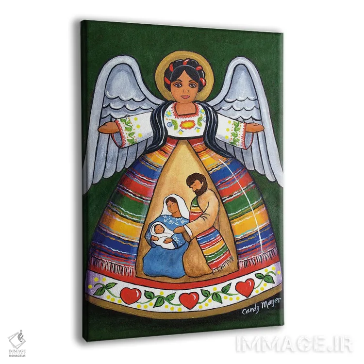 تابلو دکوراتیو فرشته تولد مسیح اثر کندی مایر - نمای پرسپکتیو محصول