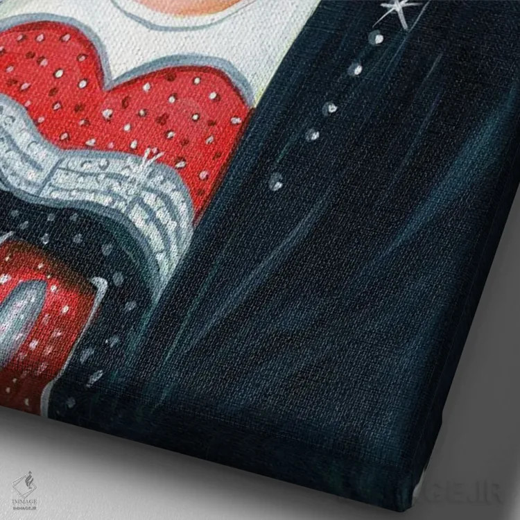 تابلو دکوراتیو کیت ماس اثر کتی مینگوس - نمای نزدیک بافت بوم