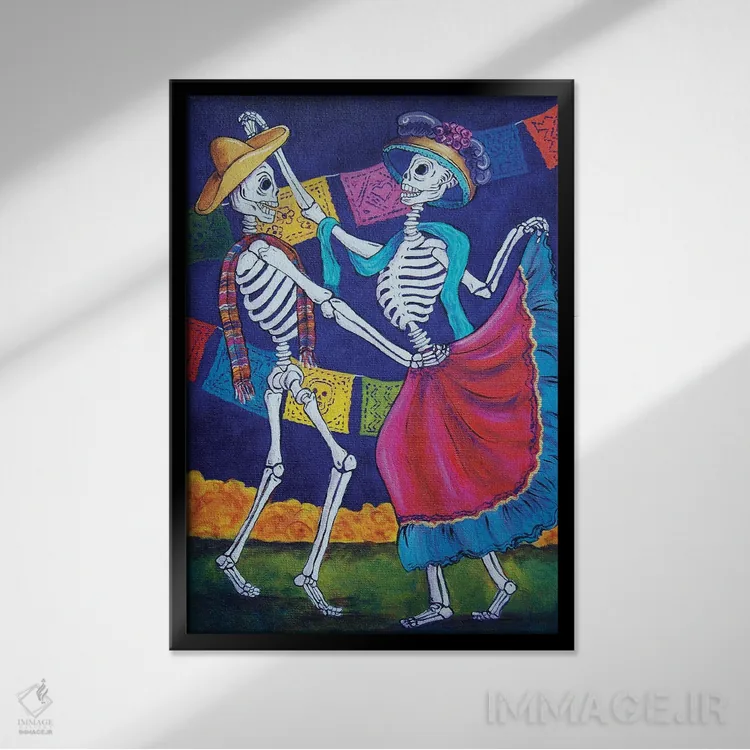 تابلو دکوراتیو رقصیدن اثر کندی مایر - نمای قابدار مشکی