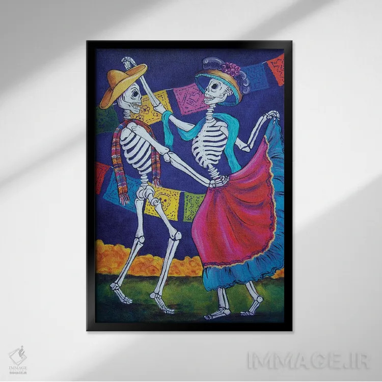 تابلو دکوراتیو رقصیدن اثر کندی مایر - نمای قابدار مشکی