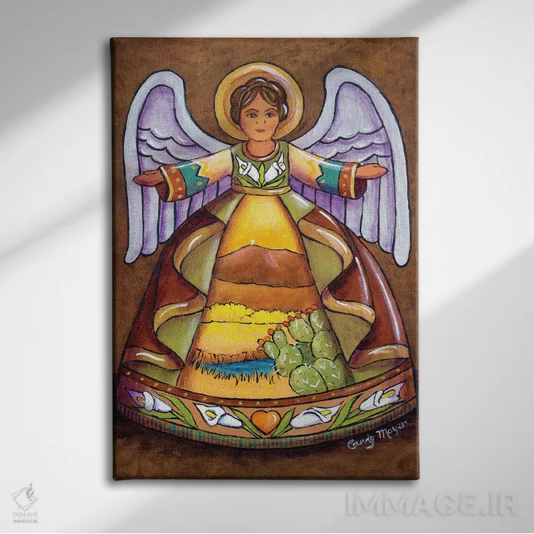 تابلو دکوراتیو فرشته جنوب غربی اثر کندی مایر - نمای روبهرو روی دیوار