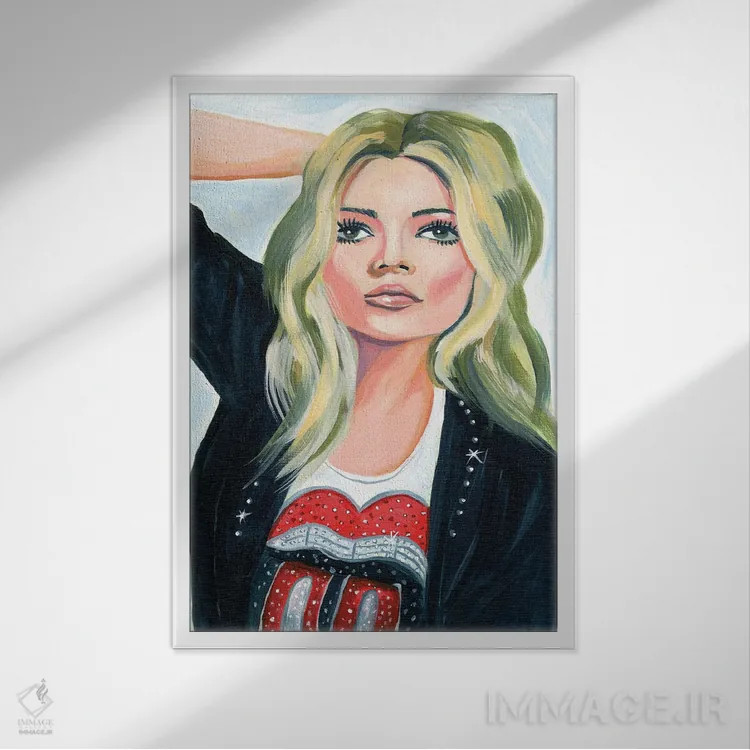 تابلو دکوراتیو کیت ماس اثر کتی مینگوس - نمای قابدار سفید