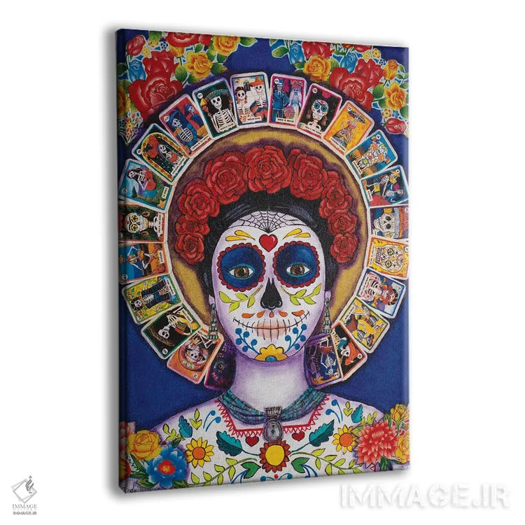 تابلو دکوراتیو بانوی لاتریای آبی اثر کندی مایر - نمای پرسپکتیو محصول