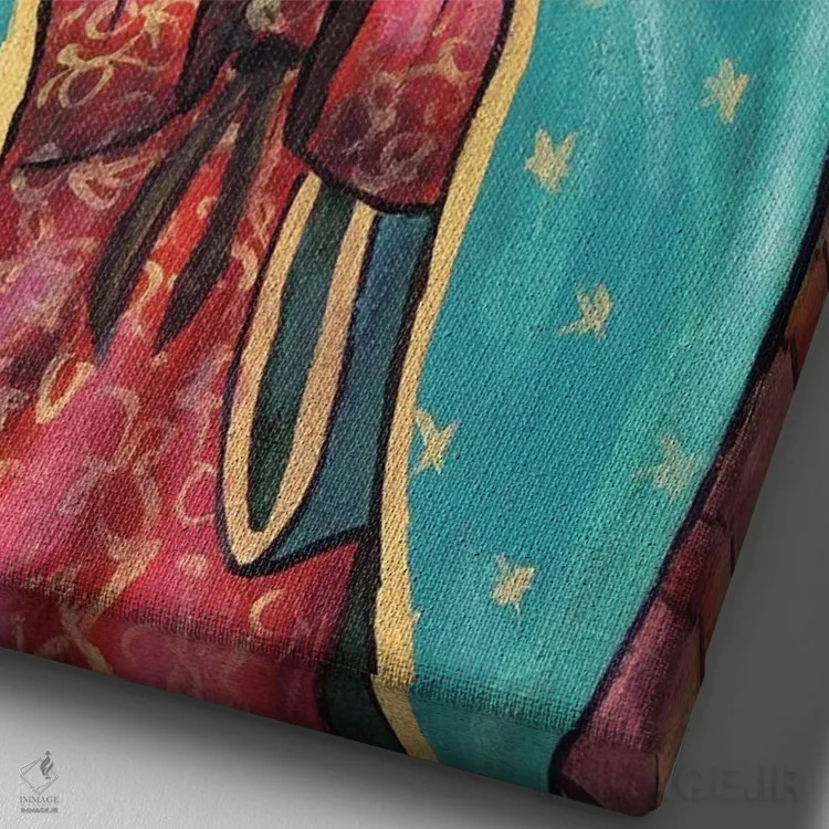 تابلو دکوراتیو گوادالوپه اثر کندی مایر - نمای نزدیک بافت بوم