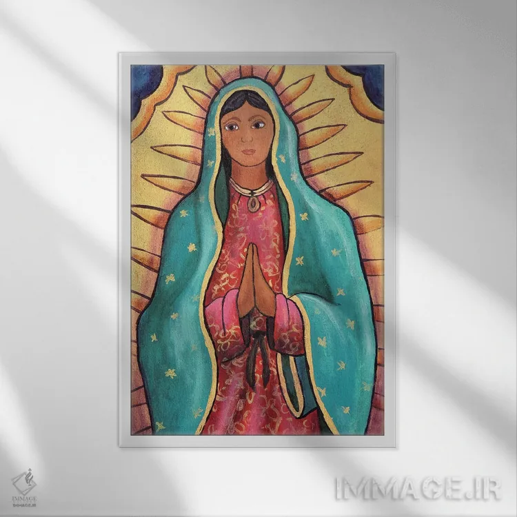 تابلو دکوراتیو گوادالوپه اثر کندی مایر - نمای قابدار سفید