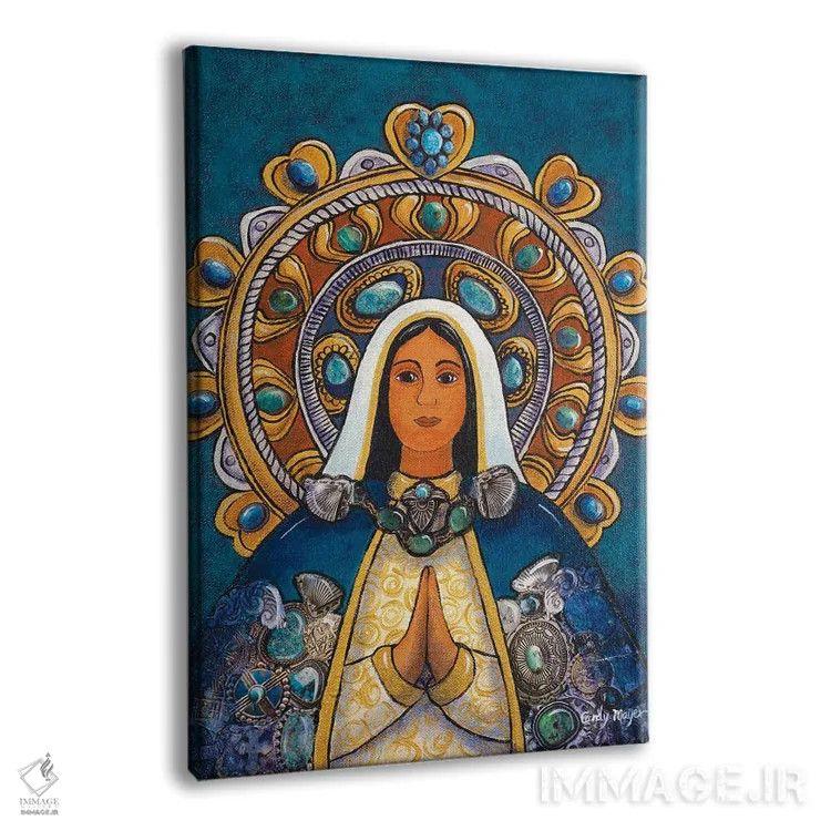 تابلو دکوراتیو مریم مقدس با هاله نور اثر کندی مایر - نمای پرسپکتیو محصول