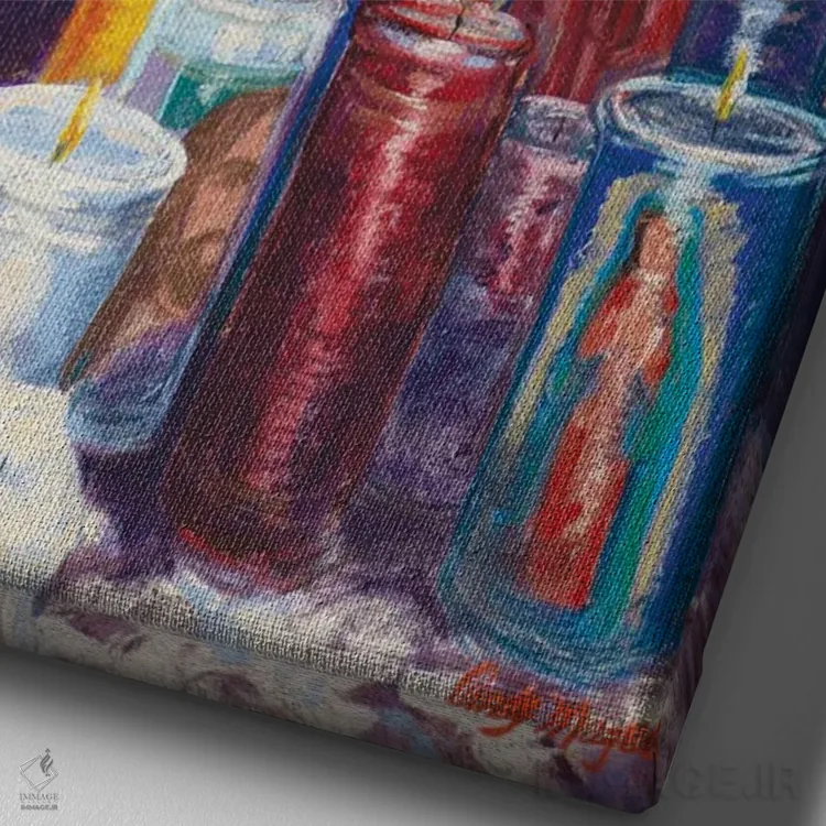 تابلو دکوراتیو پرستشگاه گوادالوپه اثر کندی مایر - نمای نزدیک بافت بوم