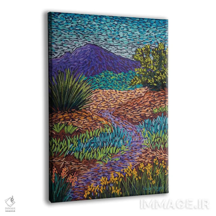 تابلو دکوراتیو راه کوهستانی بنفش اثر کندی مایر - نمای پرسپکتیو محصول