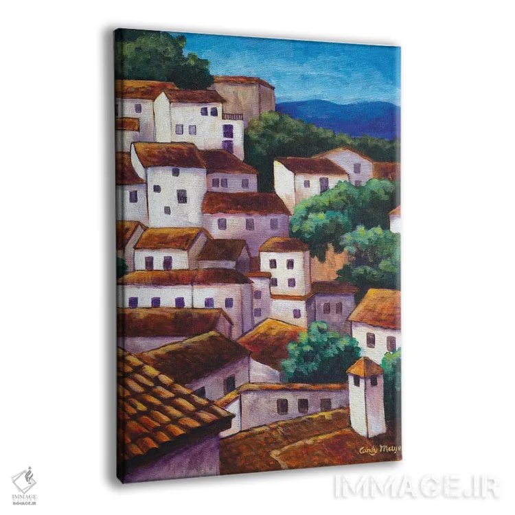 تابلو دکوراتیو دهکده اسپانیایی اثر کندی مایر - نمای پرسپکتیو محصول