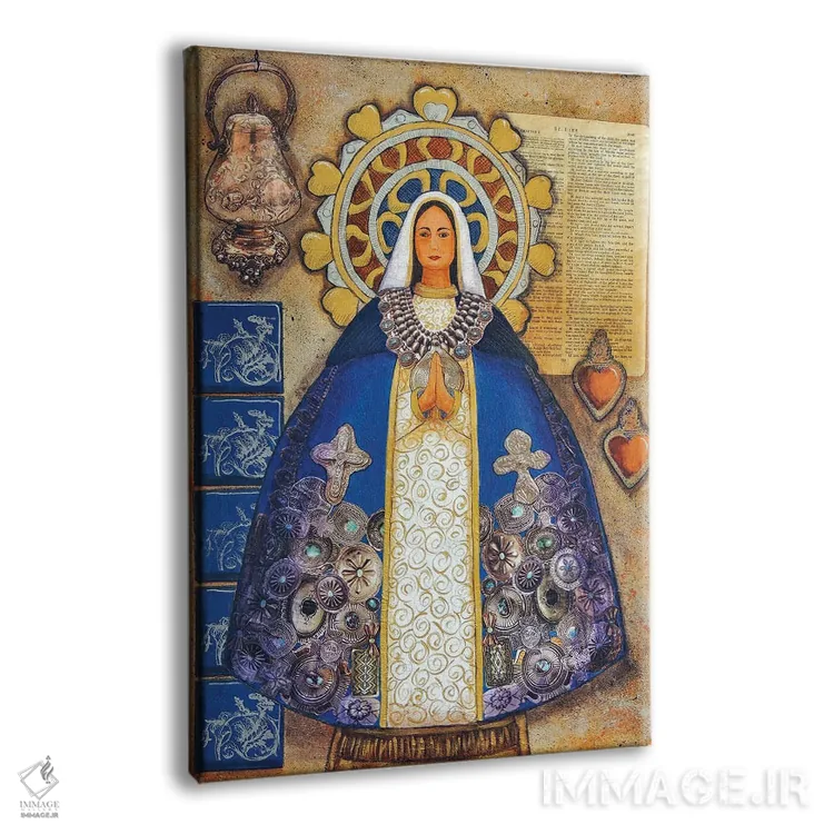 تابلو دکوراتیو مریم مقدس نقره ای اثر کندی مایر - نمای پرسپکتیو محصول