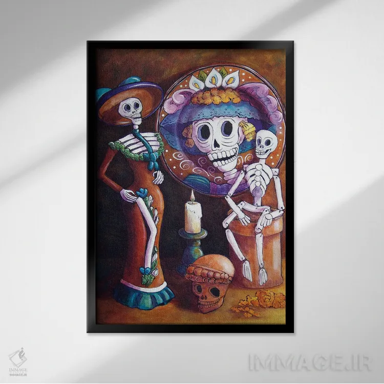 تابلو دکوراتیو گروه کاترینا اثر کندی مایر - نمای قابدار مشکی