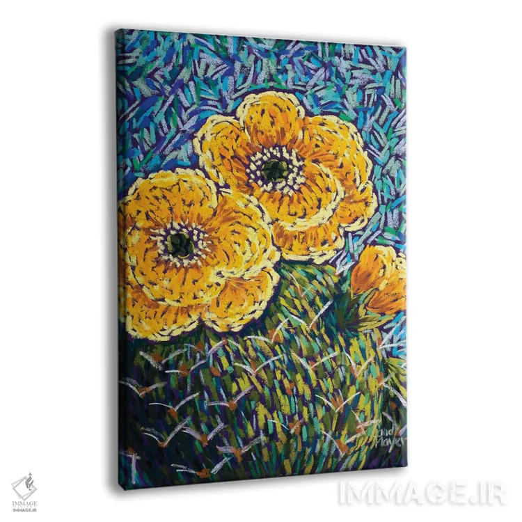 تابلو دکوراتیو انجیر خارگی زرد اثر کندی مایر - نمای پرسپکتیو محصول