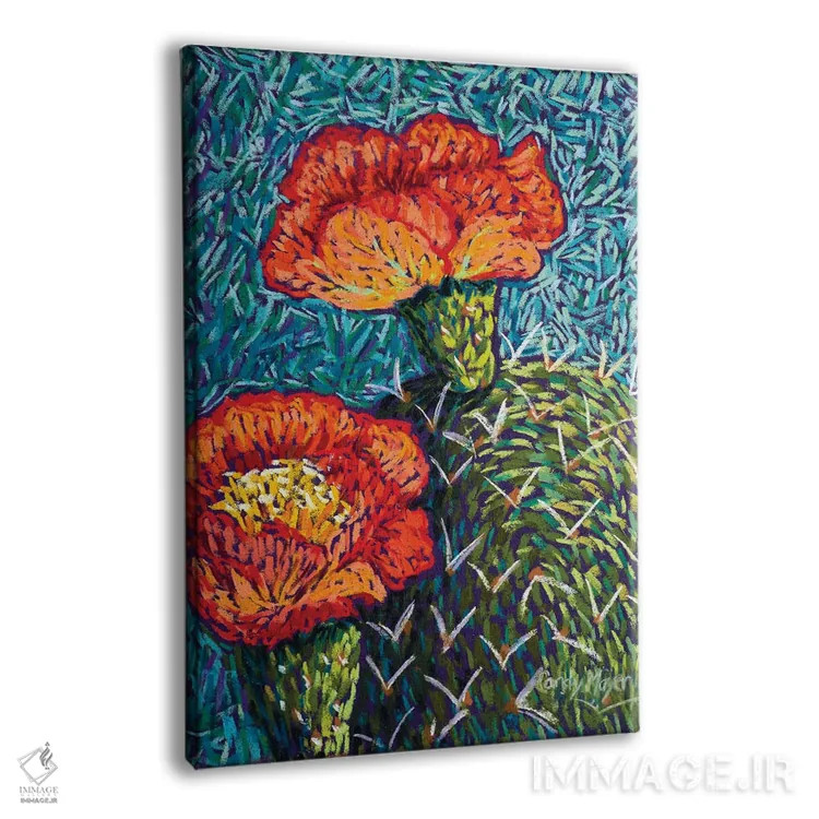 تابلو دکوراتیو انجیر خارگی نارنجی اثر کندی مایر - نمای پرسپکتیو محصول