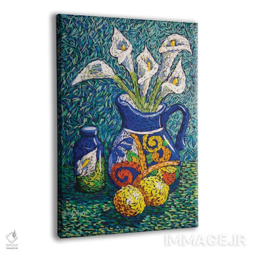 تابلو دکوراتیو تالاورا و سوسن ها اثر کندی مایر - نمای پرسپکتیو محصول