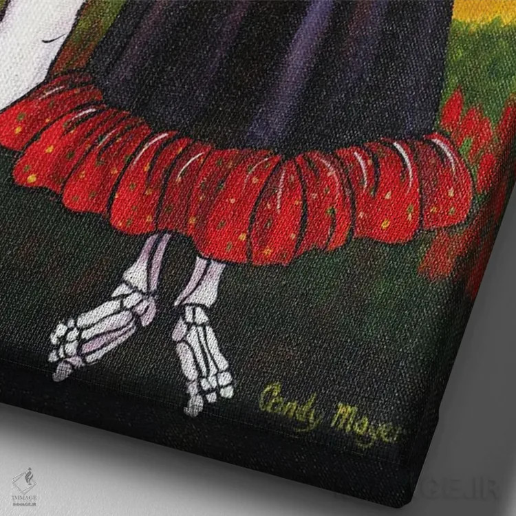 تابلو دکوراتیو کشاورزان فلفل چیلی اثر کندی مایر - نمای نزدیک بافت بوم