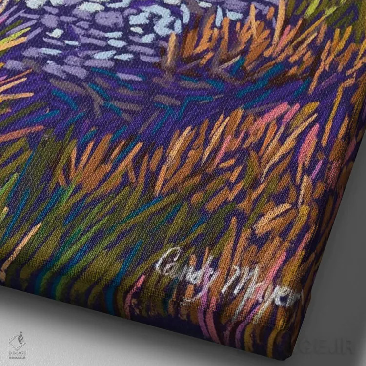 تابلو دکوراتیو اراضی آبگیر جنوب غربی اثر کندی مایر - نمای نزدیک بافت بوم