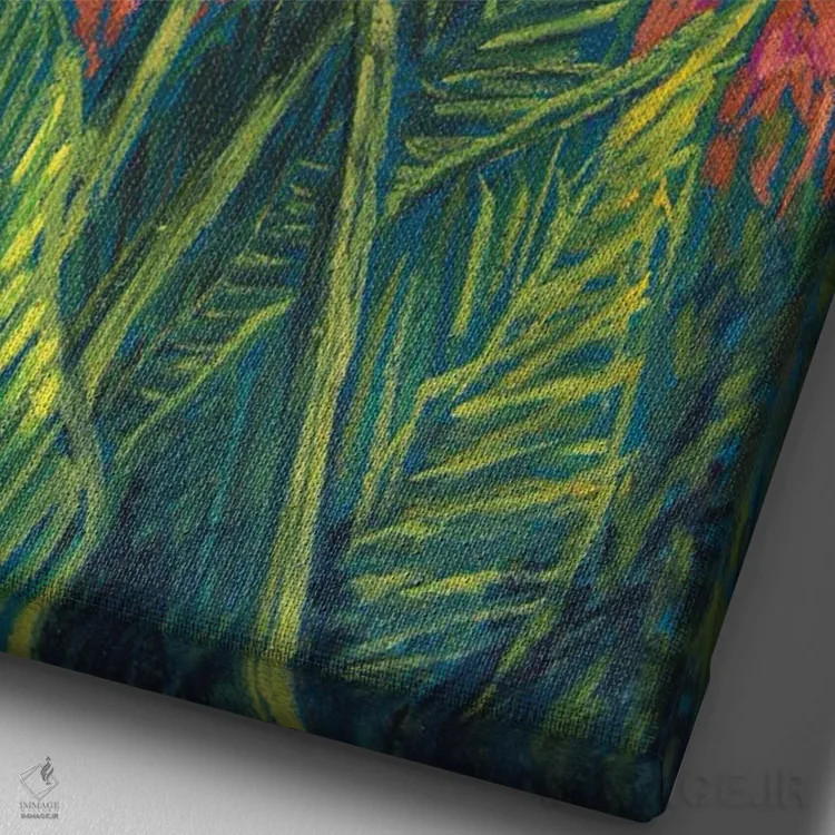 تابلو دکوراتیو گل کالای پاستلی اثر کندی مایر - نمای نزدیک بافت بوم