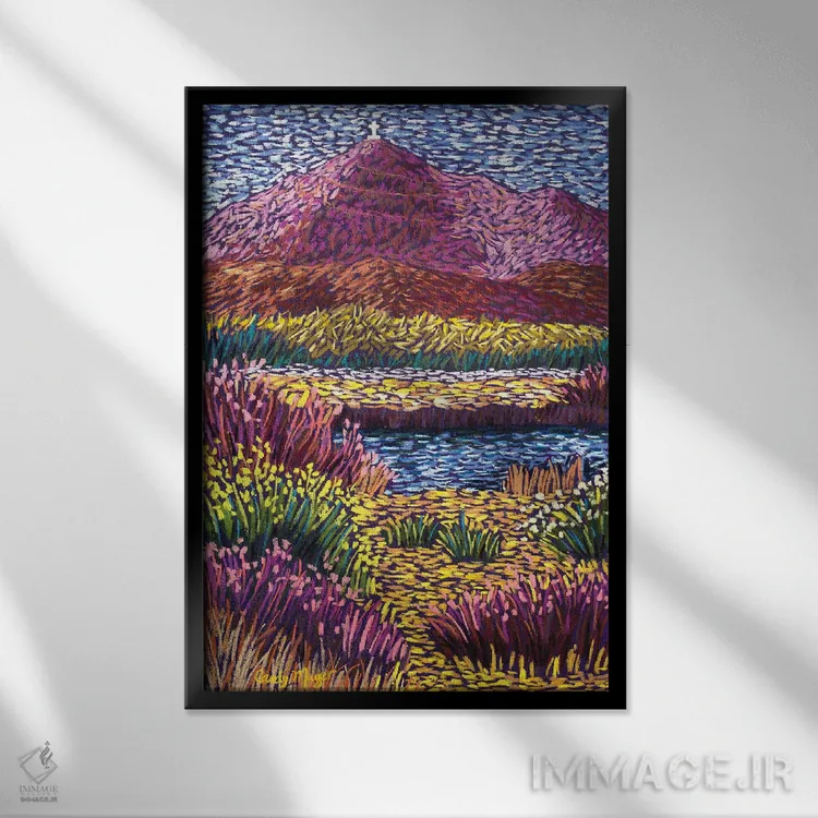 تابلو دکوراتیو پاییز کریستو ری اثر کندی مایر - نمای قابدار مشکی