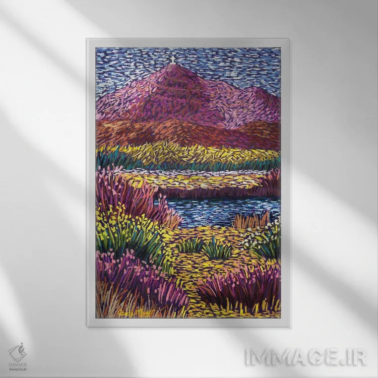 تابلو دکوراتیو پاییز کریستو ری اثر کندی مایر - نمای قابدار سفید