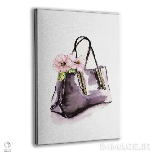 تابلو دکوراتیو کیف دستی با گل اثر استلا چانگ - نمای پرسپکتیو محصول