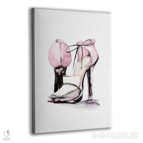 تابلو دکوراتیو کفش لوفری پاشنه دار اثر استلا چانگ - نمای پرسپکتیو محصول