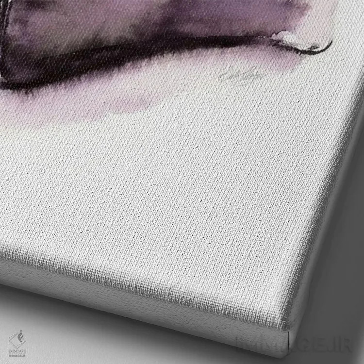 تابلو دکوراتیو کیف دستی با گل اثر استلا چانگ - نمای نزدیک بافت بوم