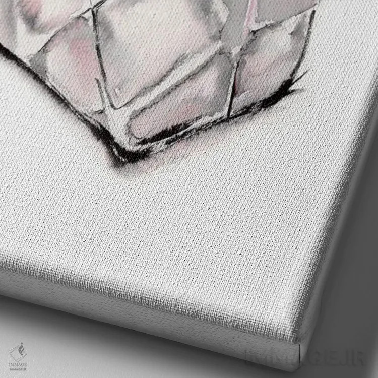 تابلو دکوراتیو کیف هوبو دوخته شده اثر استلا چانگ - نمای نزدیک بافت بوم